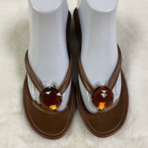 NEW OKA b Jewel Embellished Sandals, size M/L (8/9)‎